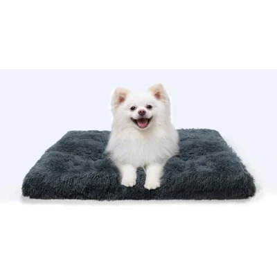 Immagine di MDDK DY Cuccia Cane Interno Taglia Media, Sfoderabile e lavabile, Peluche Morbida Soffice, Base Antiscivolo, Lettino per Cani, Grigio Scuro, 75x50x8 cm