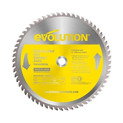 Immagine di Evolution (S355TCT 90CS) 355 mm Lama per taglio di acciaio dolce metallo con punta in carburo che pratica non genera surriscaldamento, ronzii o scintille