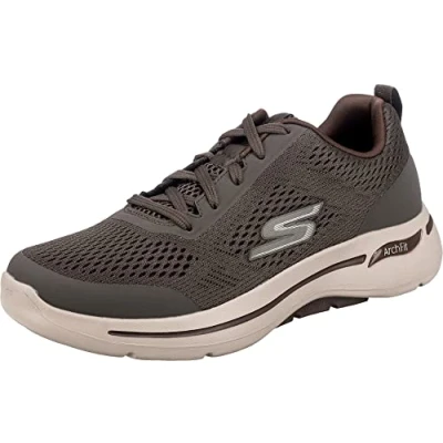 Immagine di Skechers Go Walk Arch Fit Idyllic, Scarpe Da Ginnastica Uomo, Brown Taupe, 45 EU