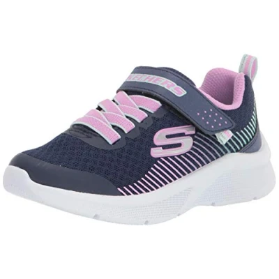 Immagine di Skechers Microspec, Scarpe da ginnastica Bambine e ragazze, Multicolore Navy Mesh Lavender Mint Trim, 29 EU