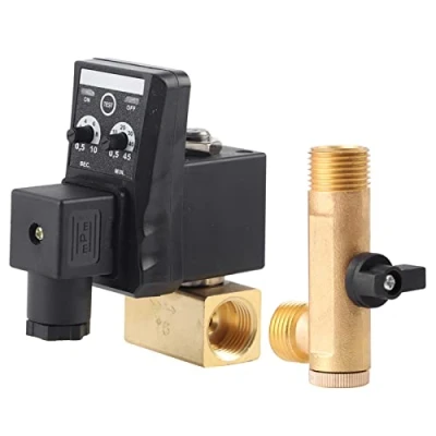 Immagine di G1/2 DN15 Rubinetto di Scarico In Ottone Programmabile, Valvola Automatico, Elettronica per Gestione Condensati Compressore D&#039;aria(AC110V)