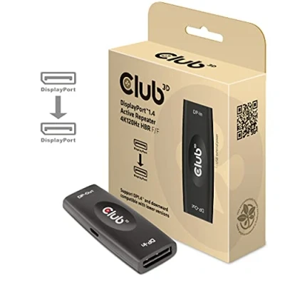 Immagine di club3D CAC 1007 DisplayPort Adattatore [1x Presa 1x DisplayPort] Nero