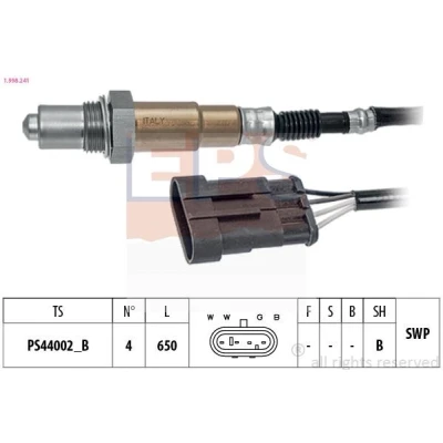 Immagine di EPS 1.998.241 Sonda lambda Made in Italy OE Equivalent riscaldato, planare, Filettatura prelubrificata ALFA ROMEO: 147, 156 Sedan, MiTo
