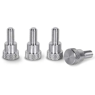 Immagine di PrecisionGeek Viti zigrinate/vite a spalla M5 x 10mm Alluminio L 22mm 4 pz