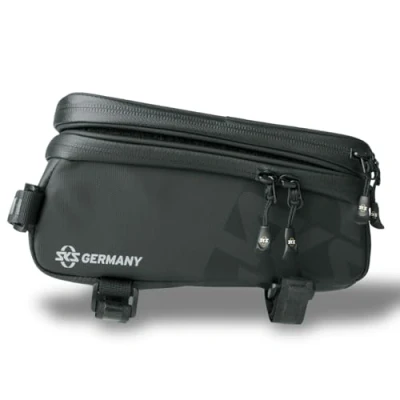 Immagine di SKS GERMANY EXPLORER SMART borsa per bici, accessori bici (borsa telaio in tessuto gommato, idrorepellente, incl. scomparto smartphone, compatibile con touchscreen, volume: 1,35 l), nero