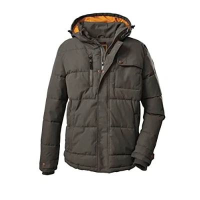 Immagine di G.I.G.A. DX Uomo Giacca funzionale casual in look piumino con cappuccio staccabile zip GW 64 MN QLTD JCKT, Verde antracite, L, 38527 000