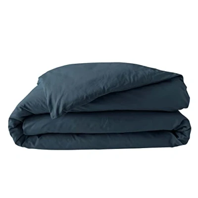 Immagine di douceur d&#039;intérieur, Copripiumino (260 x 240 cm) Percalino Blu Notte, Cotone