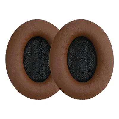 Immagine di kwmobile 2x Cuscinetto Cuffie Compatibile con Bose Quietcomfort 35 35II 25 15 / QC35 QC35II QC25 QC15 Pad Cuscinetti Ricambio Over Ear Simil Pelle marrone scuro