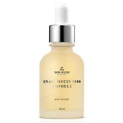 Immagine di THE SKIN HOUSE since 1979 Snail Mucin 5000 Ampoule (1,01 once liquide / 30 ml) fiala antirughe, antietà, nutriente, idratante, elasticità della pelle, rassodante e ringiovanente