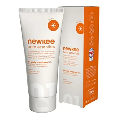 Immagine di newkee Sun Cream Fattore di protezione solare 50+ (100 ml), lozione protettiva Manuel Neuer e Angelique Kerber