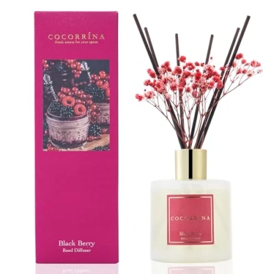 Immagine di Cocorrína Set di diffusori a bastoncini, 200 ml, diffusore bacche nere con 8 bastoncini profumo per la casa, camera da letto, bagno, soggiorno, casa e ufficio