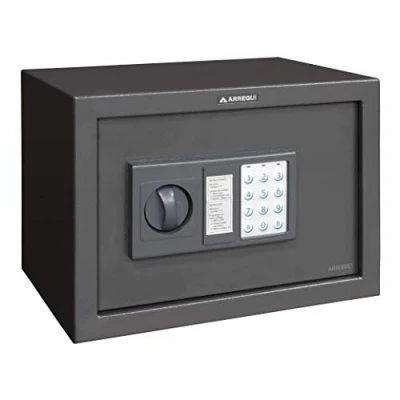 Immagine di ARREGUI Class T20EB Cassaforte in Acciaio con Serratura Elettronica, a Mobile per Abitazioni, Tastiera Codice Programmabile, Chiave di Emergenza, 20 x 31 cm, 9 L