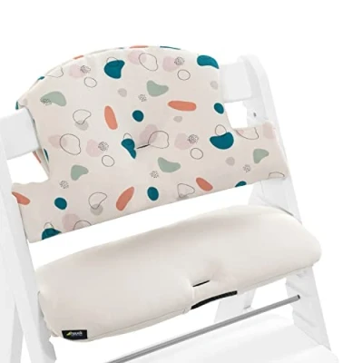 Immagine di hauck Cuscino Seggiolone Highchair Pad Select Alpha+, Beta+ in Cotone Facile da Fissare, 2 Pezzi Jersey Organic