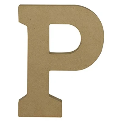 Immagine di Décopatch AC867C 1 Supporto in cartapesta Marrone 15,3x2,5x20 cm, Lettera Maiuscola P