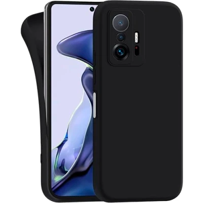 Immagine di MyGadget Cover per Xiaomi 11t Pro Custodia Protettiva in Silicone Morbido Case TPU Flessibile Ultra Protezione Antiurto &amp; Antiscivolo Nero