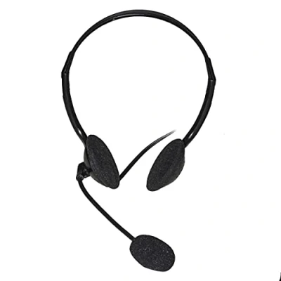 Immagine di Link LKHS02 CUFFIA Con MICROFONO ORIENTABILE, connettore 2 X 3,5 mm. e controllo del volume