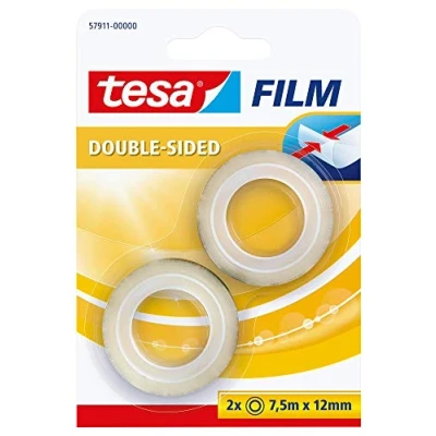 Immagine di tesa 57911 00000 01 Nastro biadesivo tesafilm® Trasparente (L x L) 7.5 m 12 mm 2 pz.