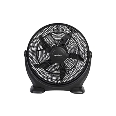Immagine di Ventilatore da Pavimento Modello Toledano Colore Nero con 5 Pale Misure 58,5 x 25,5 59,5 3 velocità