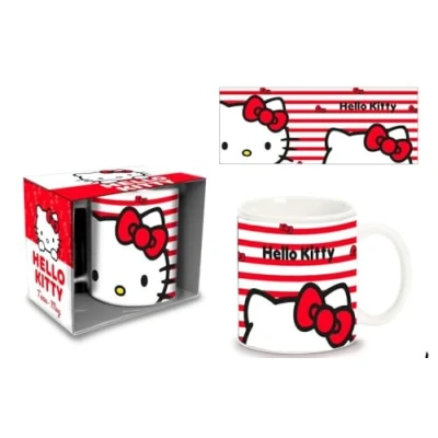 Immagine di Tazza Colazione Mug Hell o Kitt y per la in Ceramica, Bicchiere Bambini, Confezione Regalo, 380 ml., H. 9,5 x D. 7,5 cm, Multicolore, Dimensioni Confezione: 11,5 10 8,5