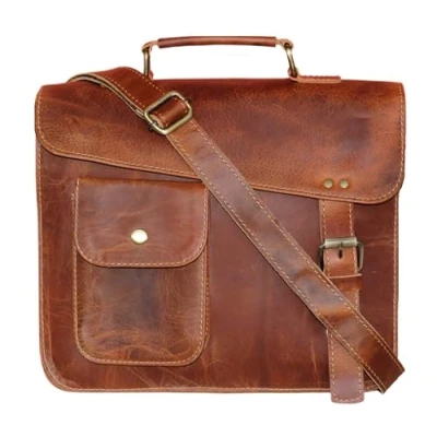 Immagine di Jaald 28 cm Tracolla in Pelle Valigetta Borsello Sacchetto del Messaggero piccola Borsa Borsone a Spalla per Ufficio Vintage Uomo leather briefcase Messenger bag