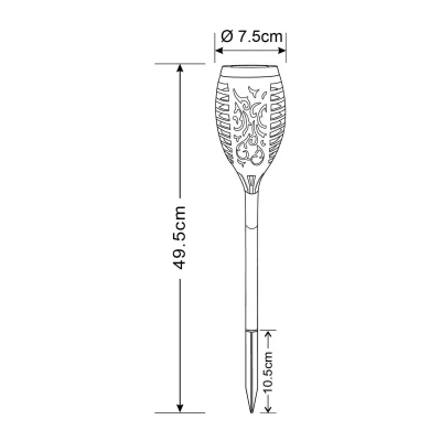 Immagine di Globo Lampada LED con picchetto 33536 3, torcia, nero, set da 3