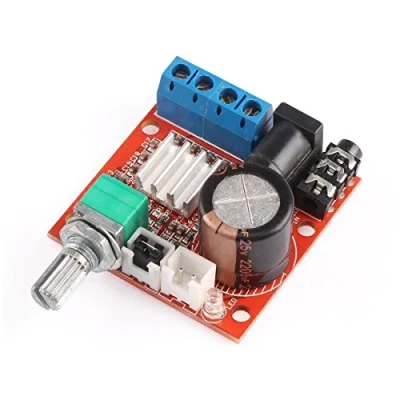 Immagine di DollaTek Mini 2.0 Hi Fi Stereo Audio Amplificatore Montato AMP Portatile 10W + 2 canali Classe D DC 12V Digitale Modulo Scheda Booster per CD MP3 MP4 Altoparlante PC