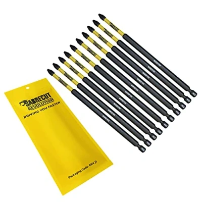 Immagine di 10 x SabreCut SCPZ2152_10 Set di punte per cacciavite a impatto magnetico PZ2 da 152 mm Pozi Pozidriv Heavy Duty compatibile con Dewalt Milwaukee Bosch Makita e altro