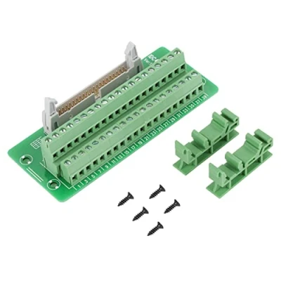 Immagine di IDC40P 40Pin Scheda di sblocco testata maschio Interfaccia montaggio su guida DIN Modulo alimentazione Connettore morsettiera PLC con staffa per Servo
