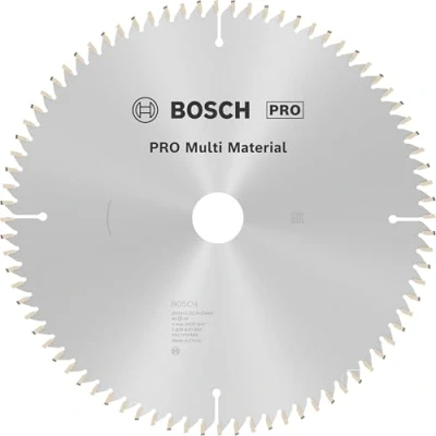 Immagine di Bosch Accessories Multi Material 2608640450 Lama circolare in metallo duro 254 x 30 3.2 mm Numero di denti: 80 1 pz.