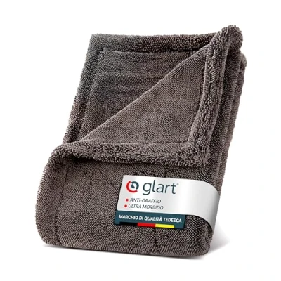 Immagine di Glart Twist Panno Asciugante auto XXL 60x40cm, microfibra extra assorbente. Ideale per l&#039;asciugatura senza graffi prima della lucidatura e dopo la pulizia dei cerchi. Adatto moto.