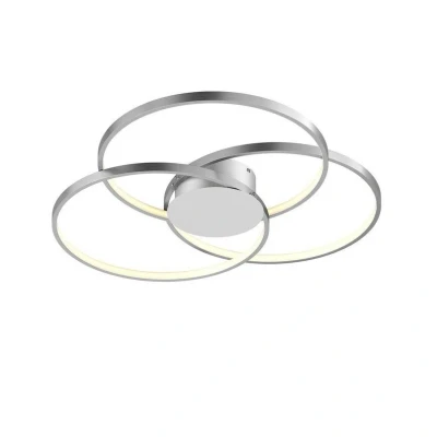 Immagine di Lindby plafoniera LED &#039;Riley&#039; dimmerabile (Moderno) colore Grigio, in Alluminio ad es. Soggiorno &amp; Sala da pranzo (1 luce, lampadina inclusa) lampada LED,