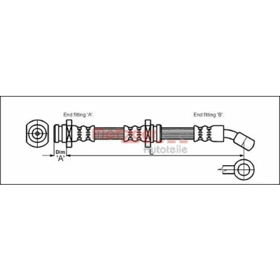 Immagine di METZGER 4114791 Tubi Freno 465 M10 x 1 SUZUKI: SWIFT 2