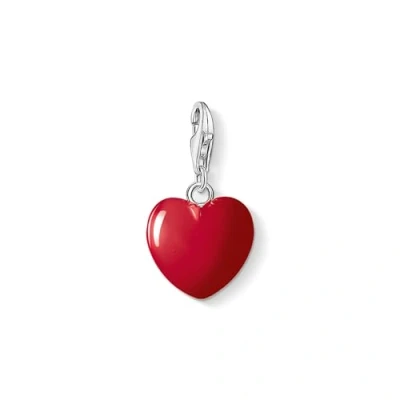 Immagine di Thomas Sabo 0016 007 10 Ciondolo a forma di cuore rosso, in Argento sterling 925, Misura unica, sterling, Nessuna pietra preziosa, Red Heart No Gem