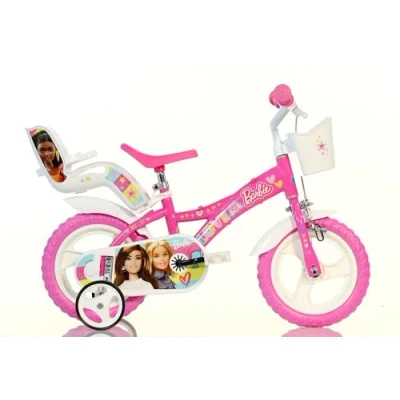 Immagine di DINO BIKES bicicletta da bambina BARBIE 12&quot; adatta a bambine di altezza compresa tra gli 87 ed i 110 cm. Codice art. 612GL 02BA