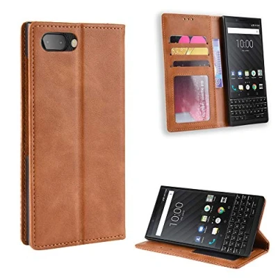 Immagine di Jielangxin Cover per Blackberry KEY2,Custodia in Pelle Custodia KEY2 BBE100 1 BBF100 2 4 5 6 Case Brown