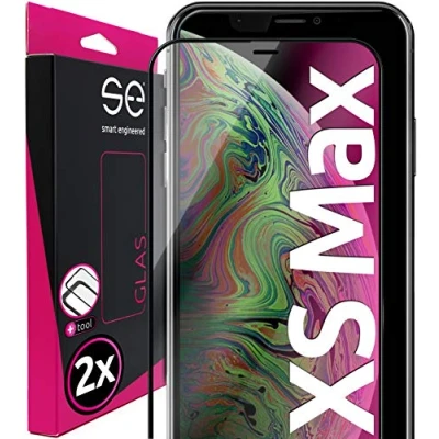 Immagine di smart engineered 3D Vetro Temperato 9H per Apple iPhone XS Max [2 Pezzi Protettivo 9H, Applicatore Installazione, Copertura Completa