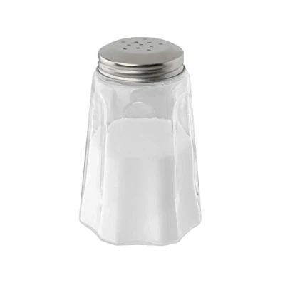 Immagine di FMprofessional 22502 Saliera 280 ml, Vetro Acciaio Inossidabile, Trasparente, Argento