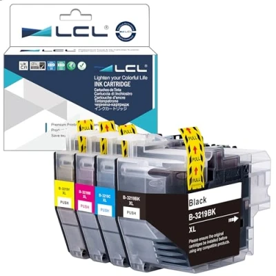 Immagine di LCL LC3219XL Cartuccia d&#039;inchiostro ricambio per Brother LC3219XLBK LC3219XLC LC3219XLM LC3219XLY MFC J5330DW J5335DW J5730DW J5930DW J6530DW J6930DW J6935DW(4Pack)