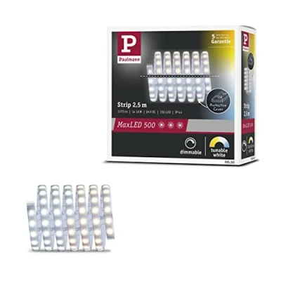 Immagine di Paulmann 70550 Espansione striscia LED con spina 24 V 2.5 m Bianco caldo