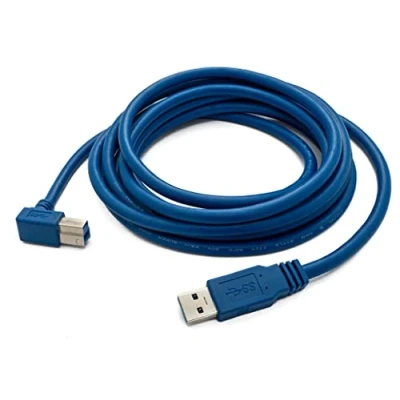 Immagine di System S Cavo USB 3.0 3 m tipo B maschio A angolo in blu