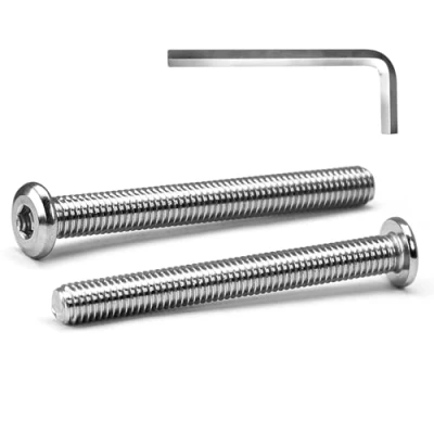 Immagine di MINHER M6 x 65mm 20Pcs Testa Piatta Esagono Incassato Viti Bulloni, Bulloni Per Mobili, Acciaio Inossidabile A2 V2A, Filettatura Completa (con Chiavi a Brugola)