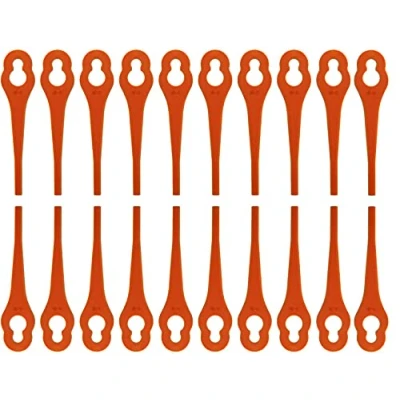 Immagine di 100 lame di ricambio per decespugliatore Fuxtec FX E1RT20, in plastica tagliaerba a batteria
