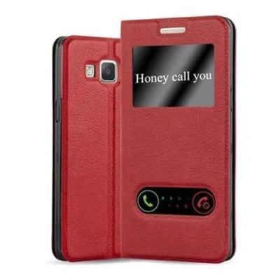 Immagine di Cadorabo Custodia Libro per Samsung Galaxy A5 2015 in ROSSO ZAFFERANO con Funzione Stand e Chiusura Magnetica Portafoglio Cover Case Wallet Book Etui Protezione