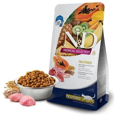 Immagine di Farmina N&amp;D Cat Tropical Selection Neutered con Agnello Crocchette gatto 5 kg (4 + 1 kg)