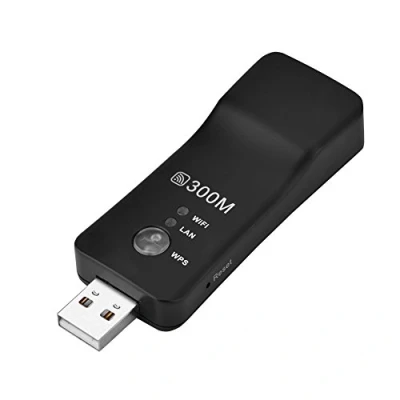 Immagine di VBESTLIFE Adattatore di Rete WiFi Smart TV con Amplificatore Segnale 300M Mini USB Wireless Repeater