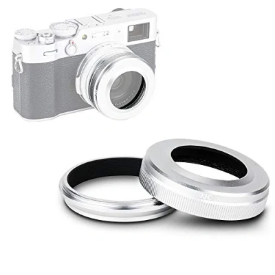 Immagine di JJC paraluce in Metallo con Anello Adattatore per Fujifilm Fuji X100VI X100V X100 X100S X100T X100F, Sostituisce il LH e l&#039;anello AR (ARGENTO)