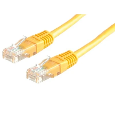 Immagine di Roline 21.15.0532 RJ45 cavo di rete, patch CAT 5e U/UTP 1.00 m Giallo 1 pz.