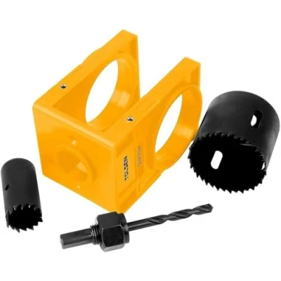 Immagine di Tolsen Kit di installazione serratura porta Set strumenti montaggio per in legno regolabile l&#039;installazione catenacci e serrature