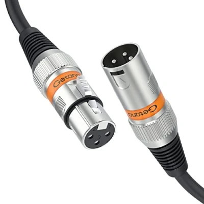 Immagine di Getaria cavo XLR microfonico da maschio a femmina per microfono bilanciato mixer studio di registrazione podcast(2pack, 1M)