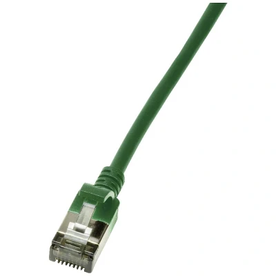 Immagine di LogiLink CQ9045S RJ45 cavo di rete, patch CAT 6A U/FTP 1.50 m Verde estremamente sottile, Ritardante fiamma, Flessibile, Schermatura a fogli, Privo